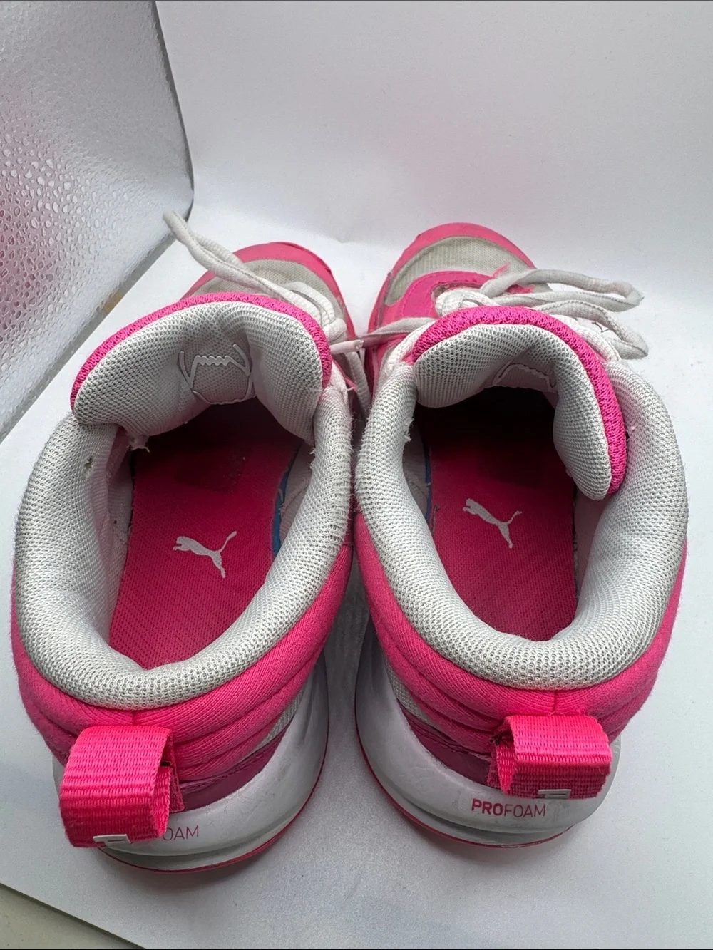 Puma Kids Pink and White Lightweight Sneakers